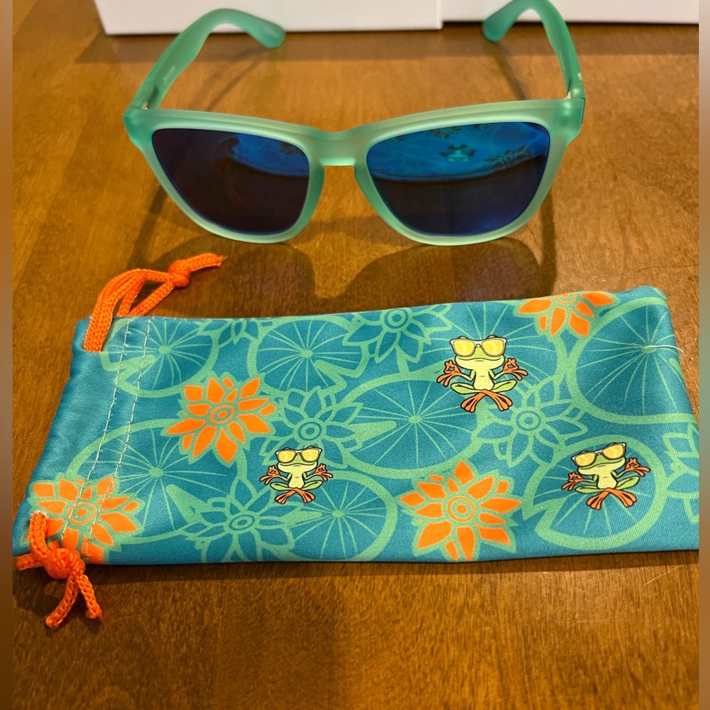 Zbetr The Jig #2 sunglasses NWOT aqua green mirrored